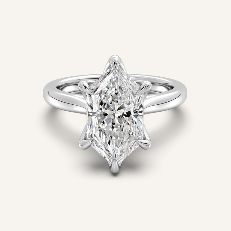 Image for Dutch Marquise Tulip Style Cathedral Engagement Ring | Platinum