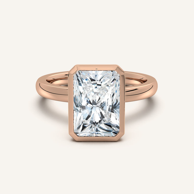 Image for Radiant Cut Bezel Set Engagement Ring | 18k Rose Gold