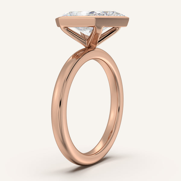 Dutch Marquise Bezel Set Engagement Ring | 18k Rose Gold