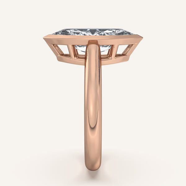 Marquise Low Profile Bezel Ring | 14k Rose Gold