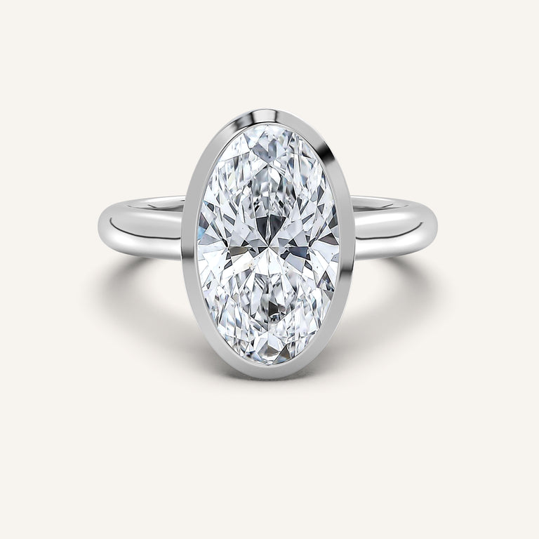 Image for Moval Low Profile Bezel Ring | Platinum