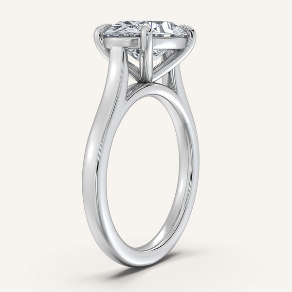 Oval East West Cathedral Ring | Platinum