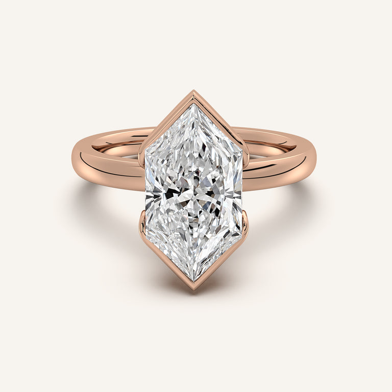 Image for Dutch Marquise Half Bezel Engagement Ring | 18k Rose Gold