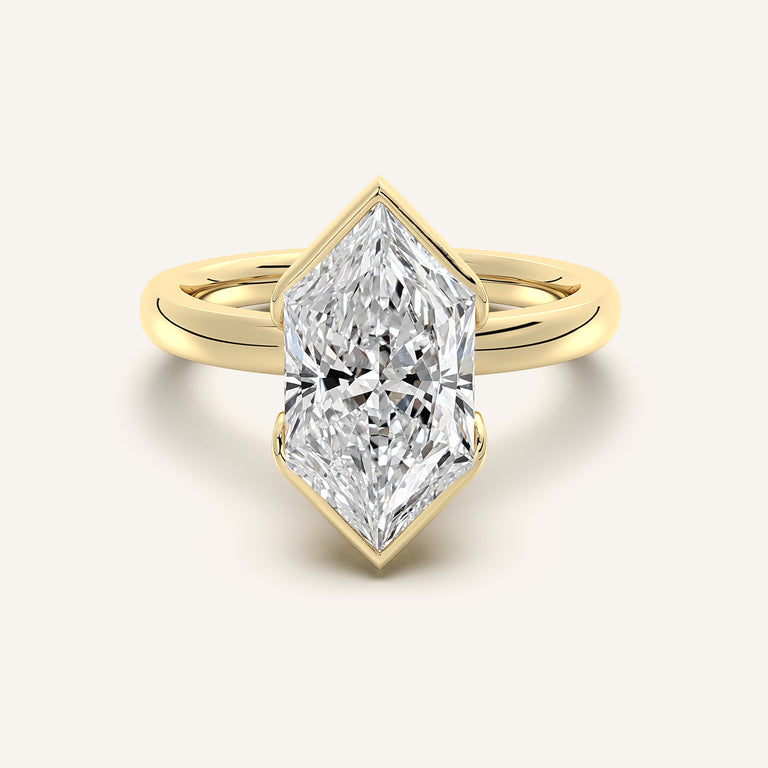 Image for Dutch Marquise Half Bezel Engagement Ring | 18k Yellow Gold