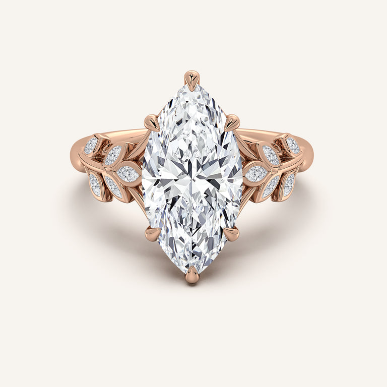 Image for Marquise Floral Low Profile Ring | 18k Rose Gold