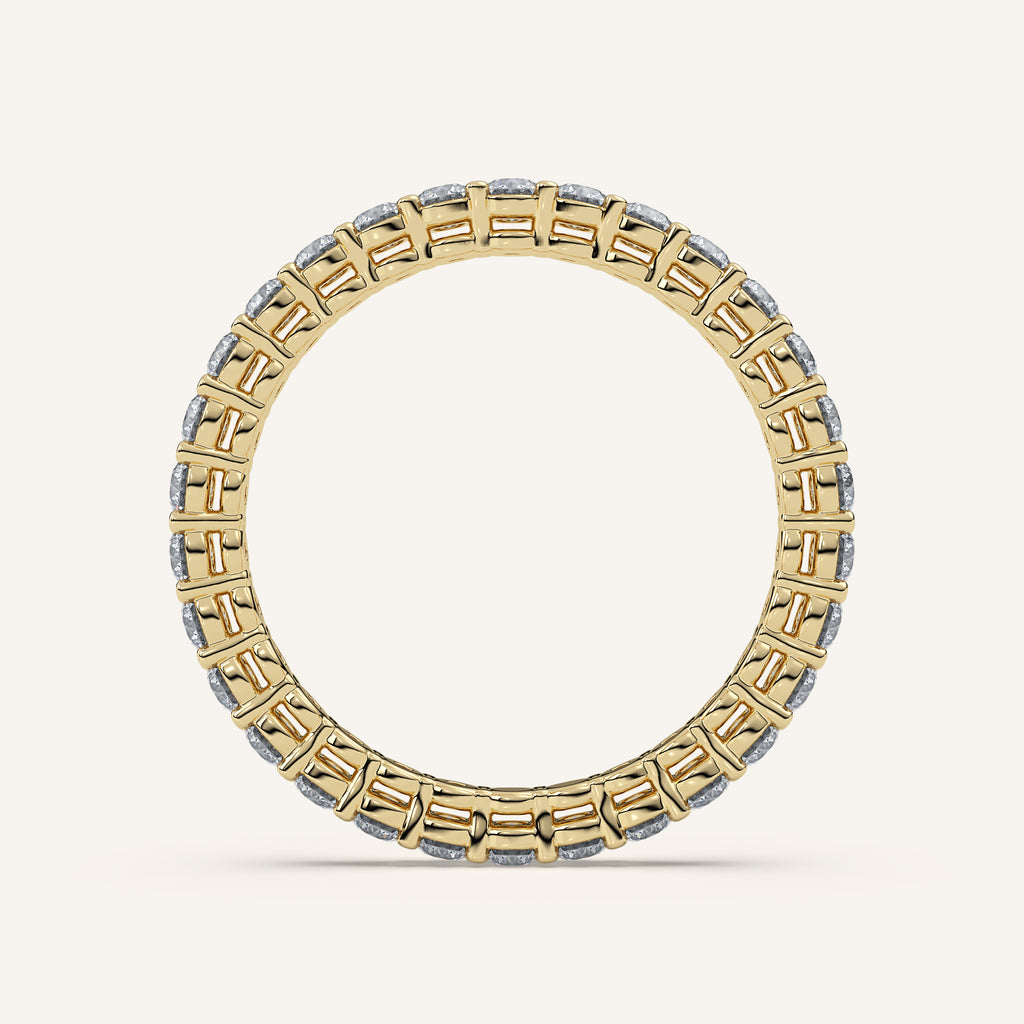 Round Diamond Eternity Band — 1 CTW in 14k Yellow Gold (view 4)