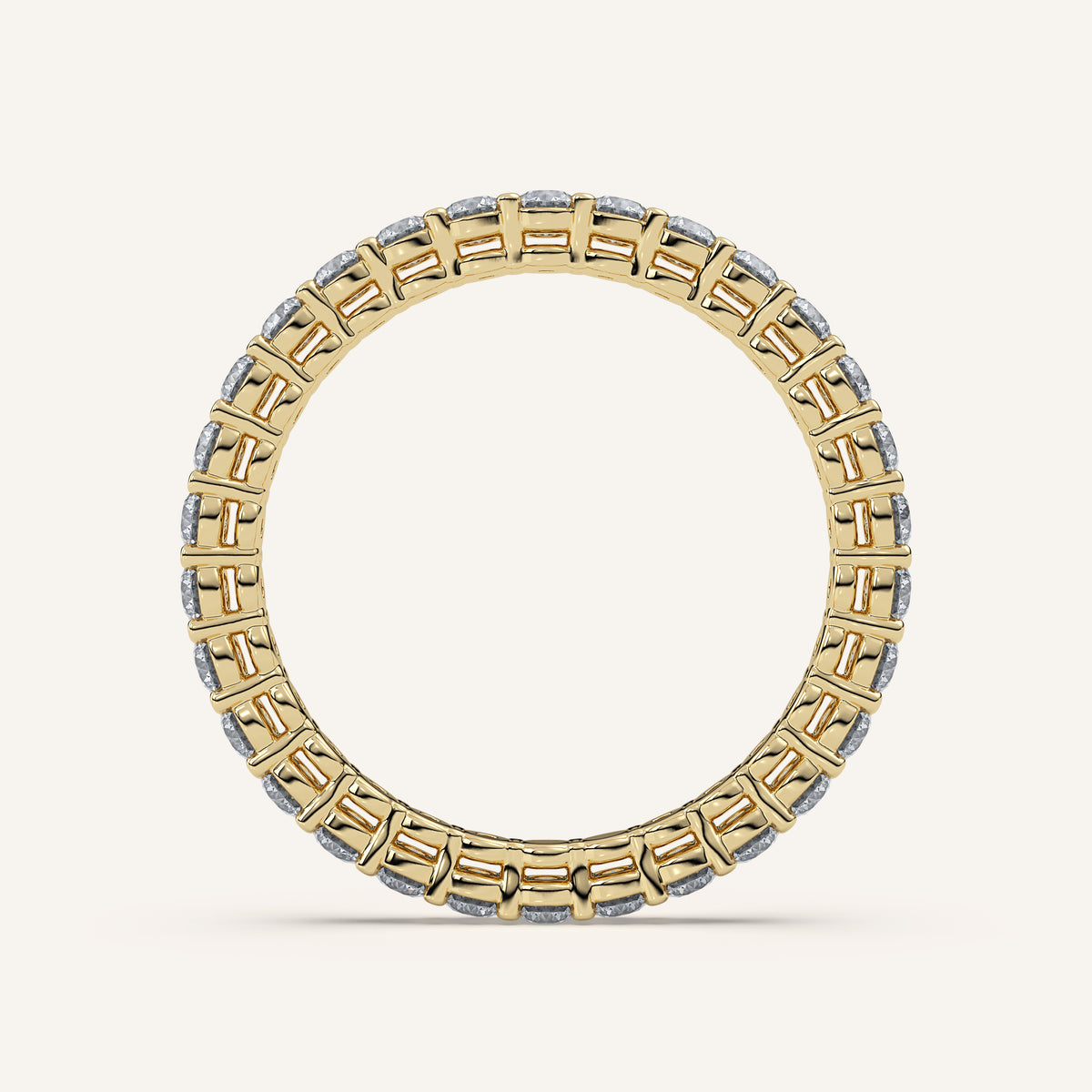 Round Diamond Eternity Band — 1 CTW in 14k Yellow Gold (view 4)