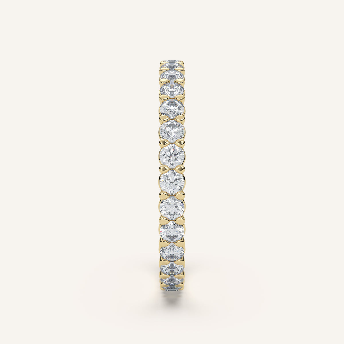 Round Diamond Eternity Band — 1 CTW in 14k Yellow Gold (view 3)