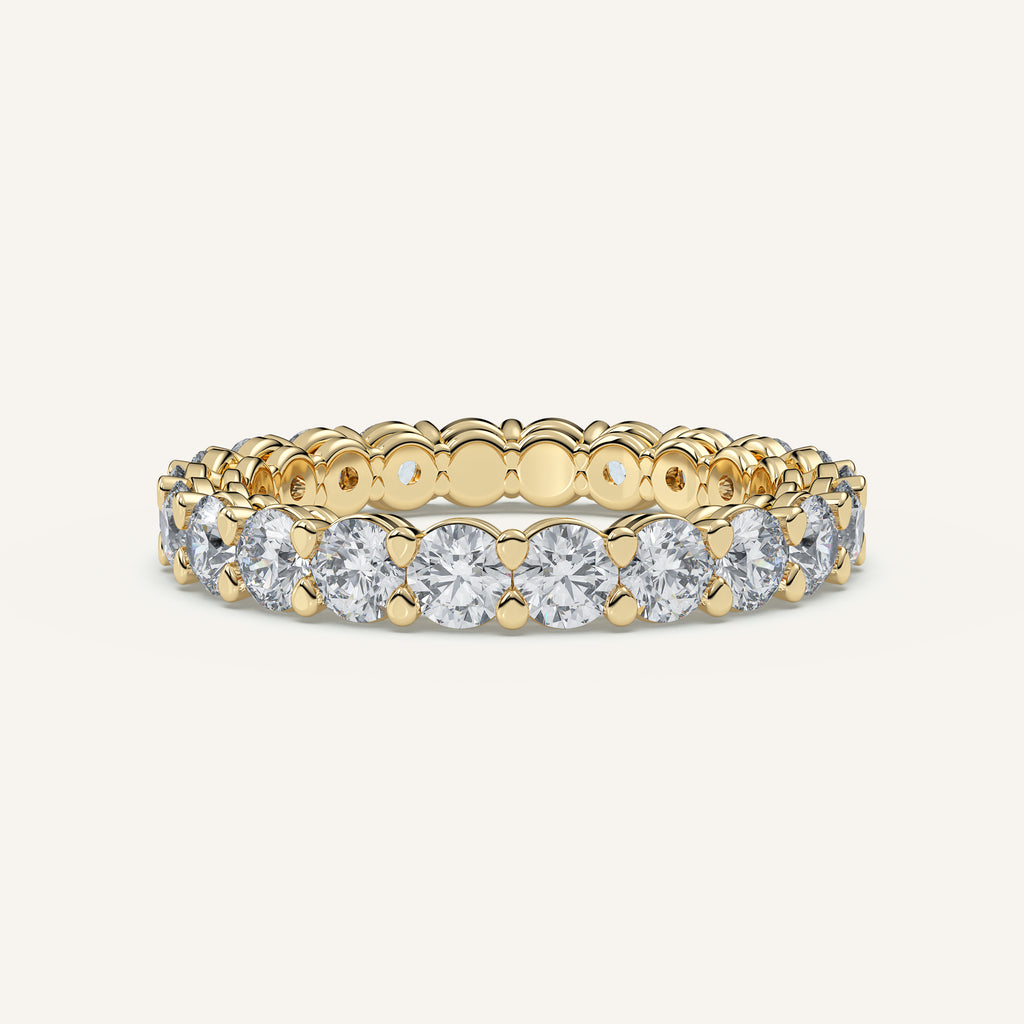 Round Diamond Eternity Band — 2 CTW in 14k Yellow Gold (view 1)