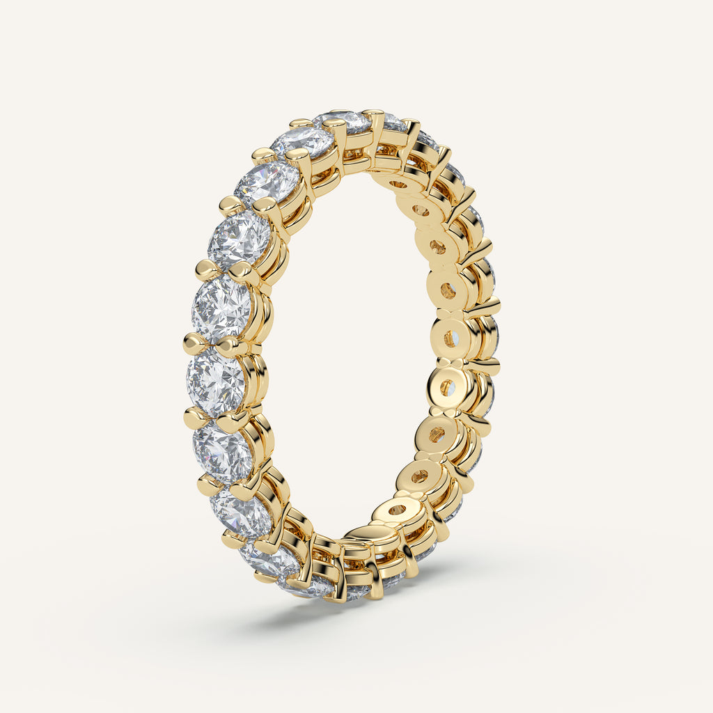 Round Diamond Eternity Band — 2 CTW in 14k Yellow Gold (view 2)