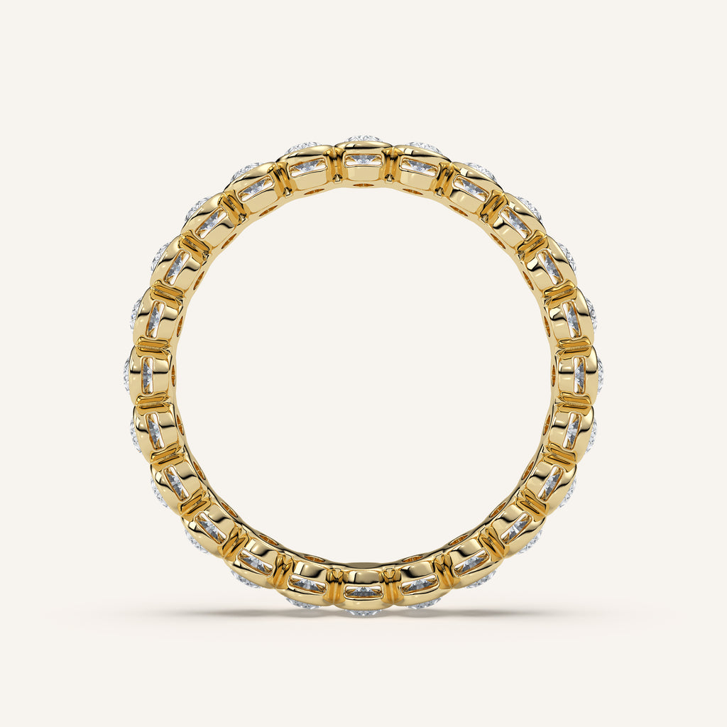 Oval Bezel Eternity Band — 1 CTW in 14k Yellow Gold (view 4)