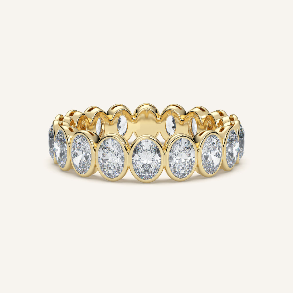 Oval Bezel Eternity Band — 2 CTW in 14k Yellow Gold (view 1)