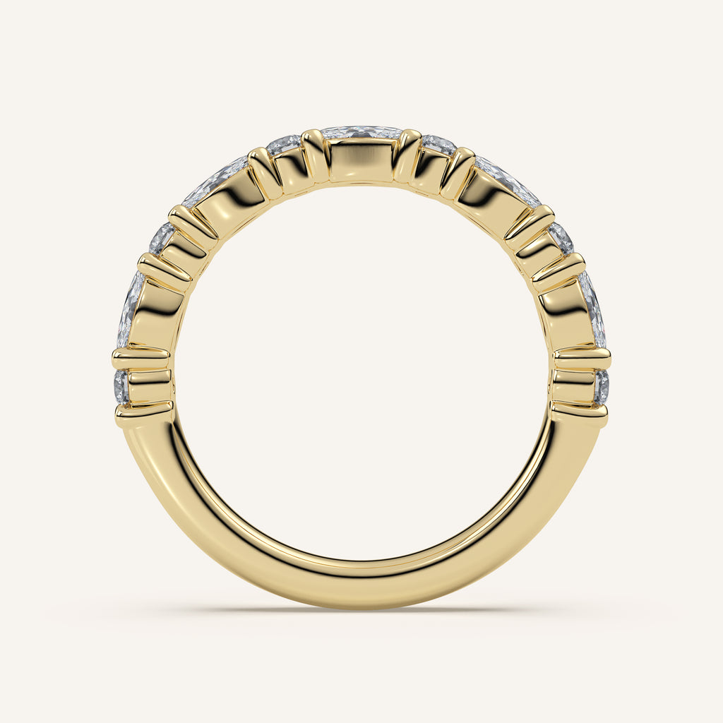 Bubble Diamond Wedding Band in 14k Yellow Gold (view 4)