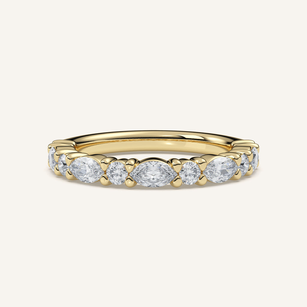 Bubble Diamond Wedding Band in 14k Yellow Gold (view 1)