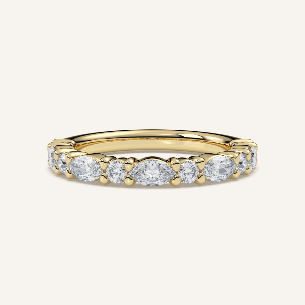 Bubble Diamond Wedding Band in 14k Yellow Gold (view 1)