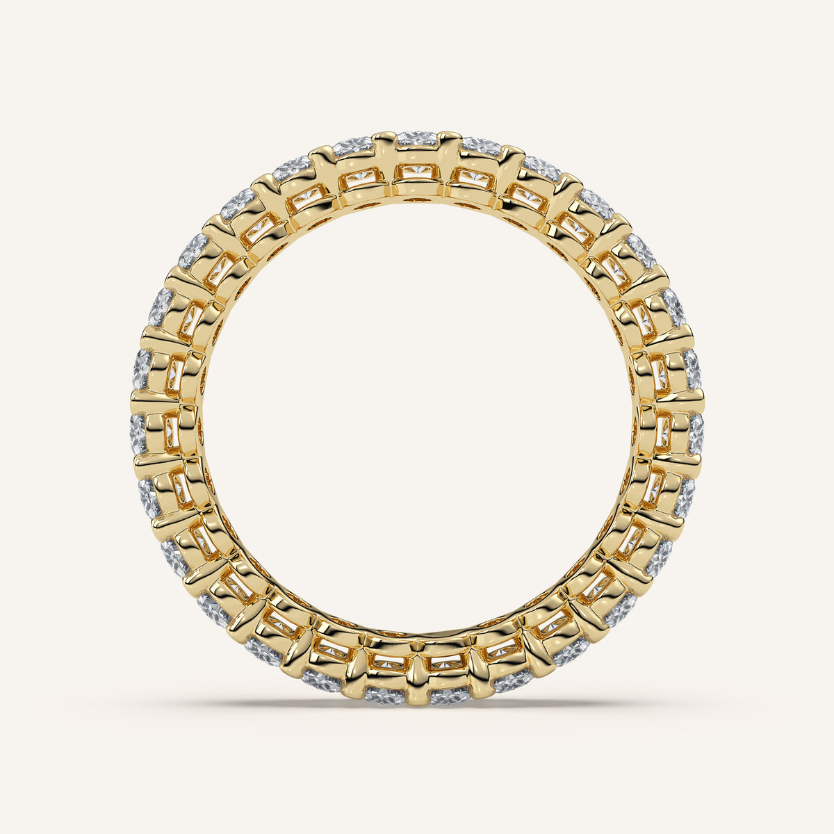 Oval Diamond Eternity Band — 2 CTW in 14k Yellow Gold (view 4)