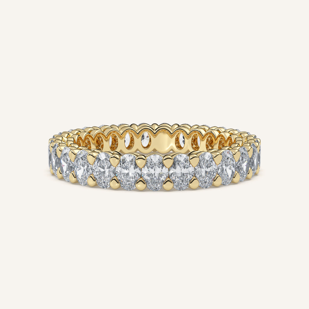 Oval Diamond Eternity Band — 2 CTW in 14k Yellow Gold (view 1)