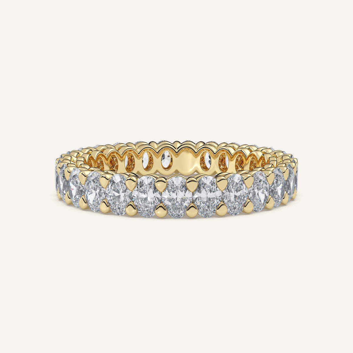 Oval Diamond Eternity Band — 2 CTW in 14k Yellow Gold (view 1)