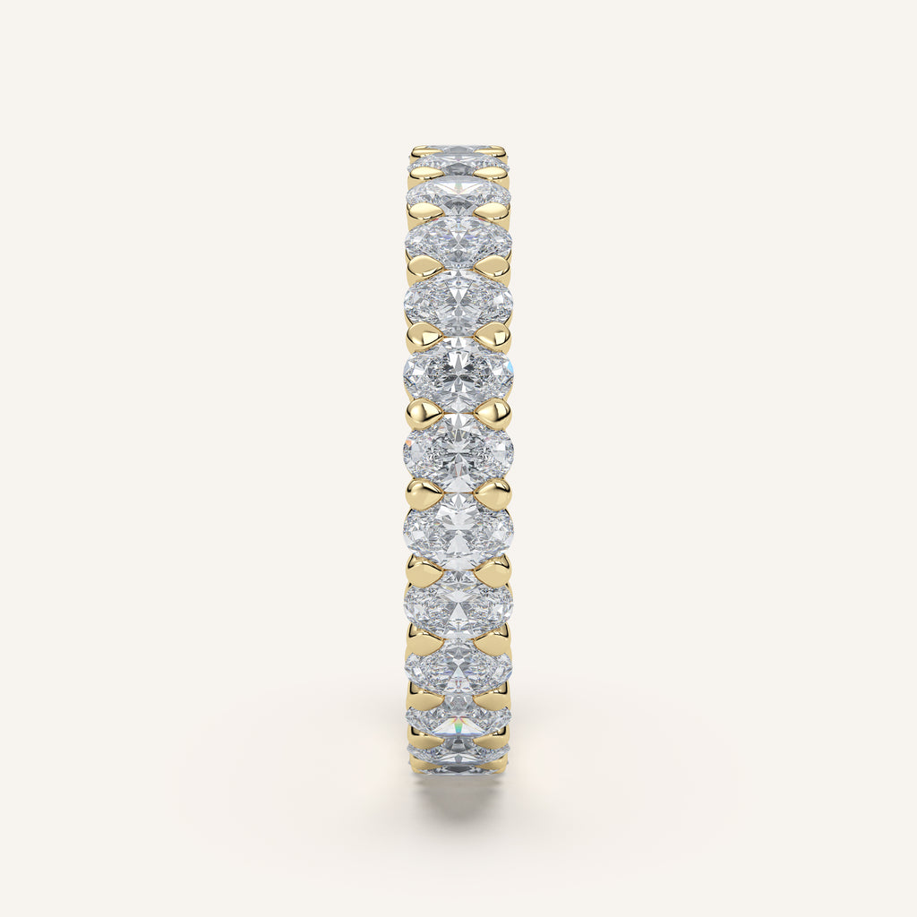 Oval Diamond Eternity Band — 2 CTW in 14k Yellow Gold (view 3)