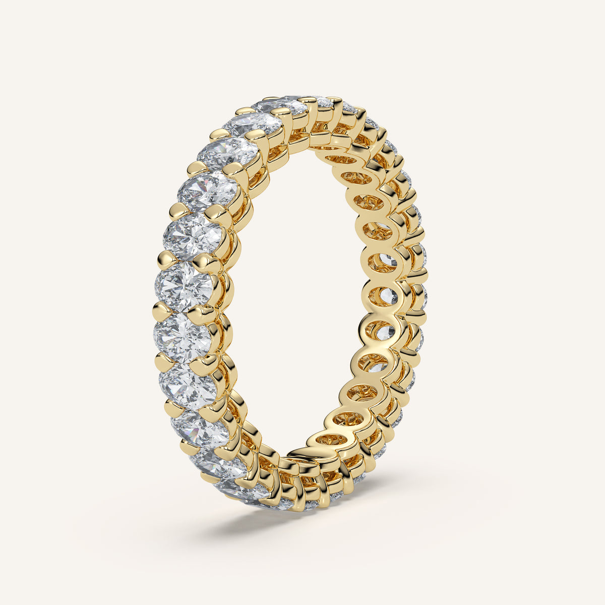 Oval Diamond Eternity Band — 2 CTW in 14k Yellow Gold (view 2)