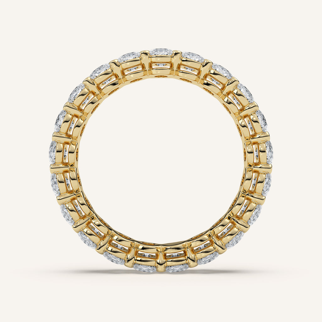 Oval Diamond Eternity Band — 3 CTW in 14k Yellow Gold (view 4)