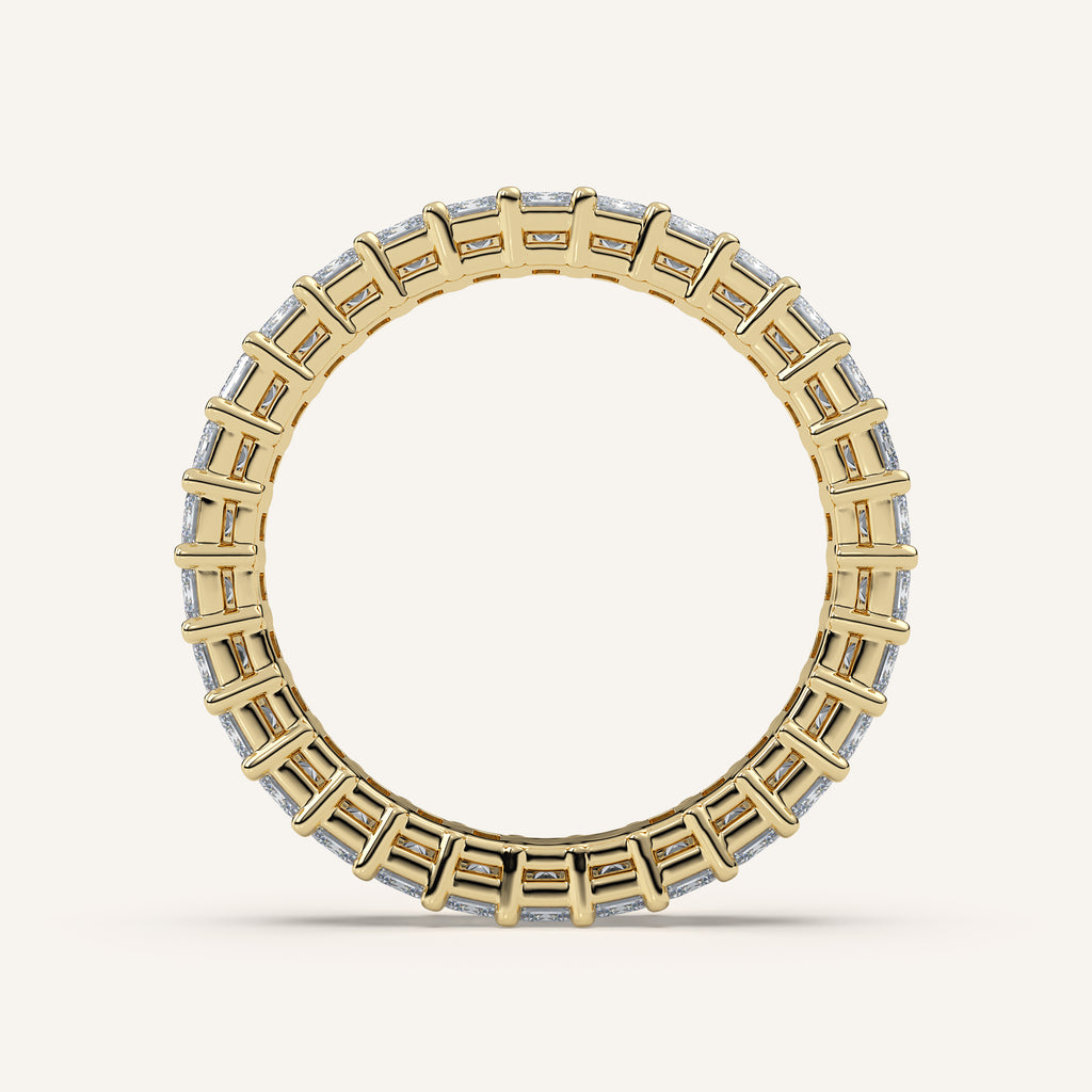 Emerald-Cut Diamond Eternity Band — 2 CTW in 14k Yellow Gold (view 4)