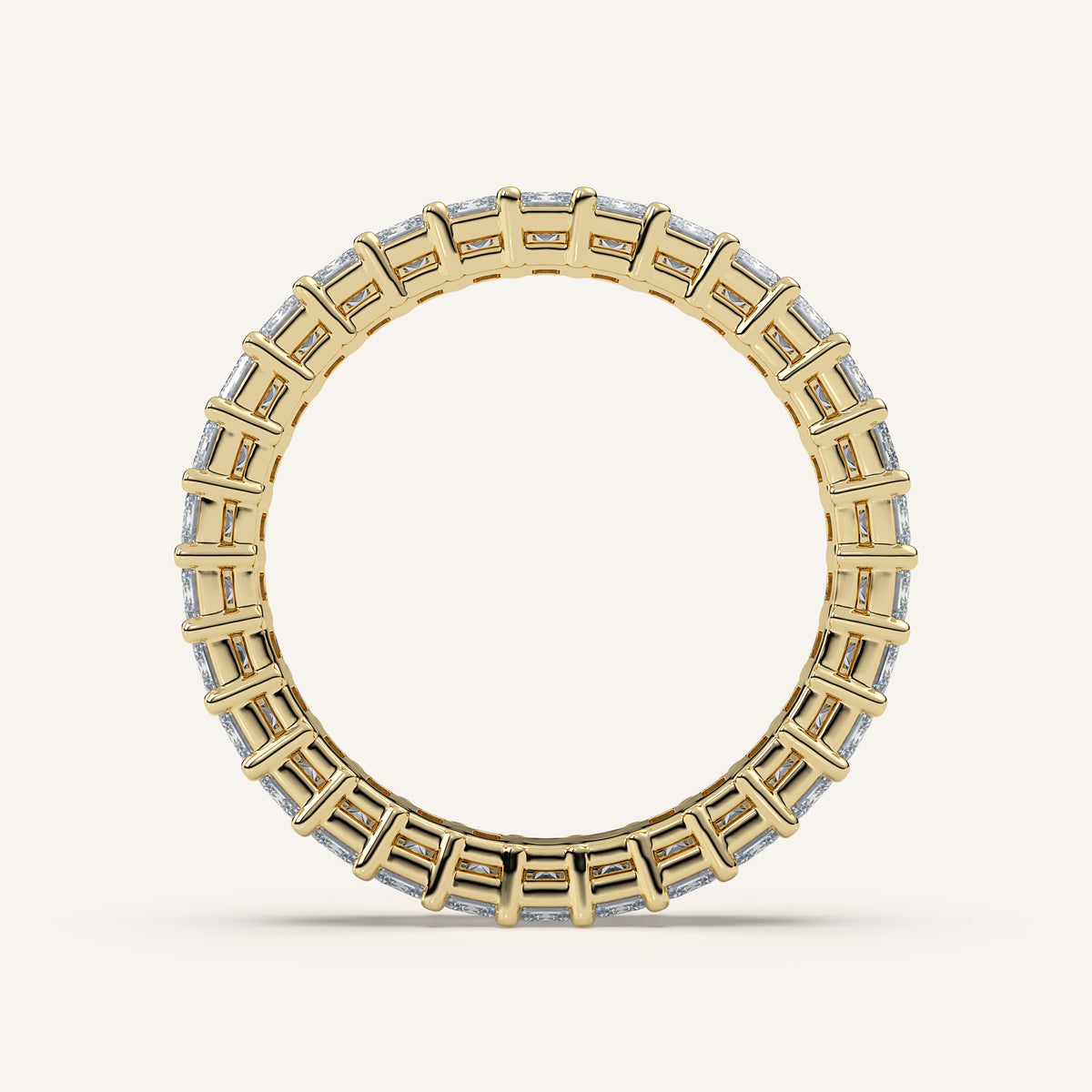 Emerald-Cut Diamond Eternity Band — 2 CTW in 14k Yellow Gold (view 4)