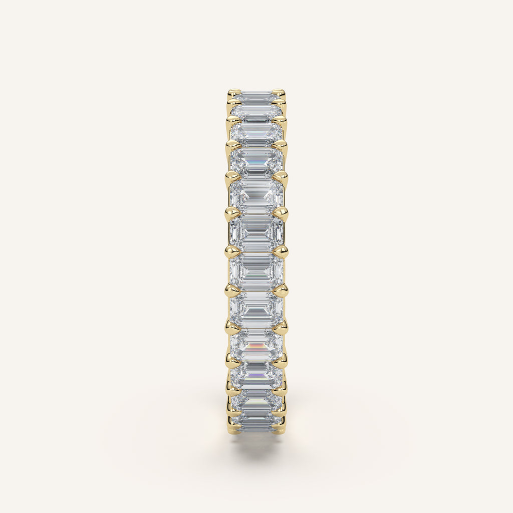 Emerald-Cut Diamond Eternity Band — 2 CTW in 14k Yellow Gold (view 3)