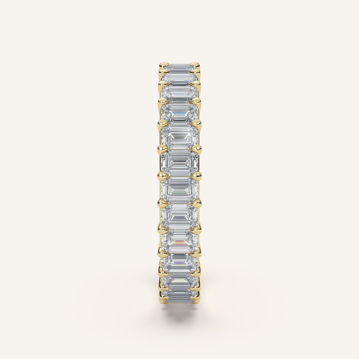 Emerald-Cut Diamond Eternity Band — 2 CTW in 14k Yellow Gold (view 3)