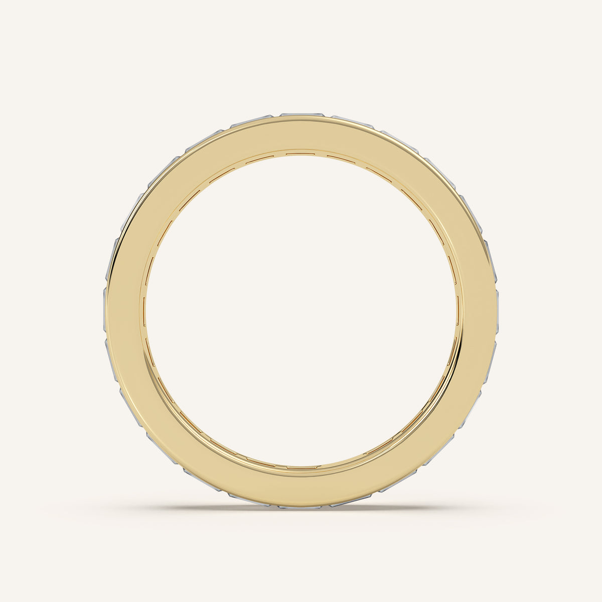 Channel-Set Baguette Wedding Band — 1 CTW in 14k Yellow Gold (view 4)