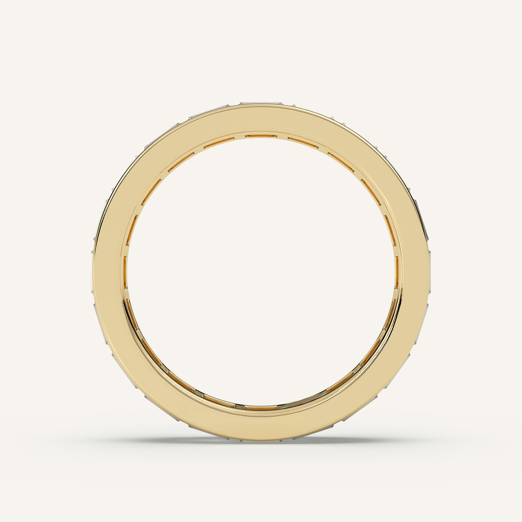 Channel-Set Baguette Wedding Band — 2.3 CTW in 14k Yellow Gold (view 4)