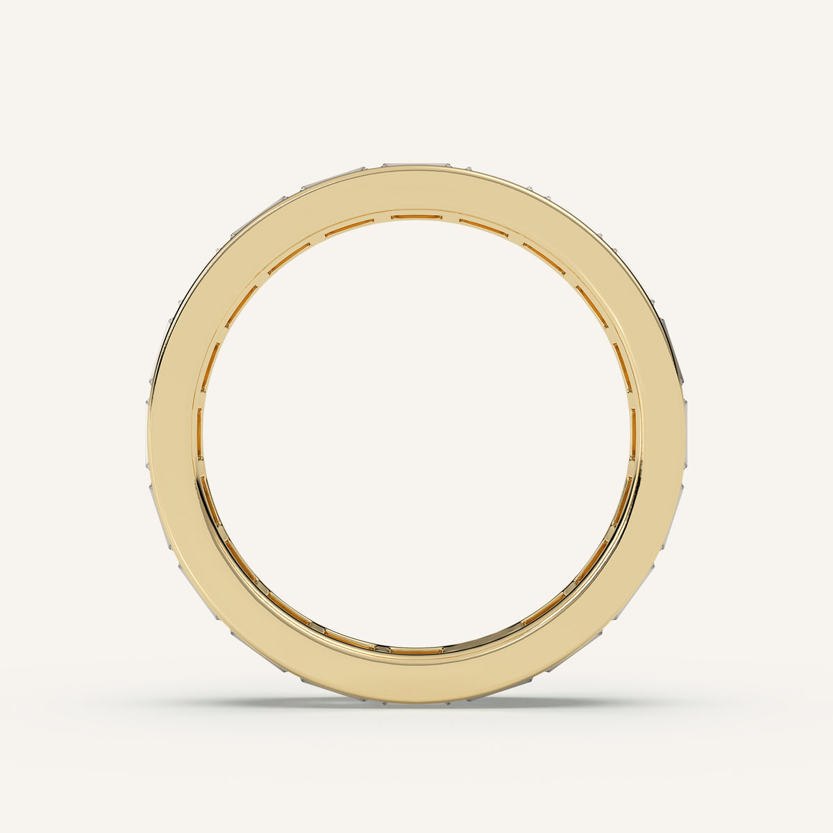 Channel-Set Baguette Wedding Band — 2.3 CTW in 14k Yellow Gold (view 4)