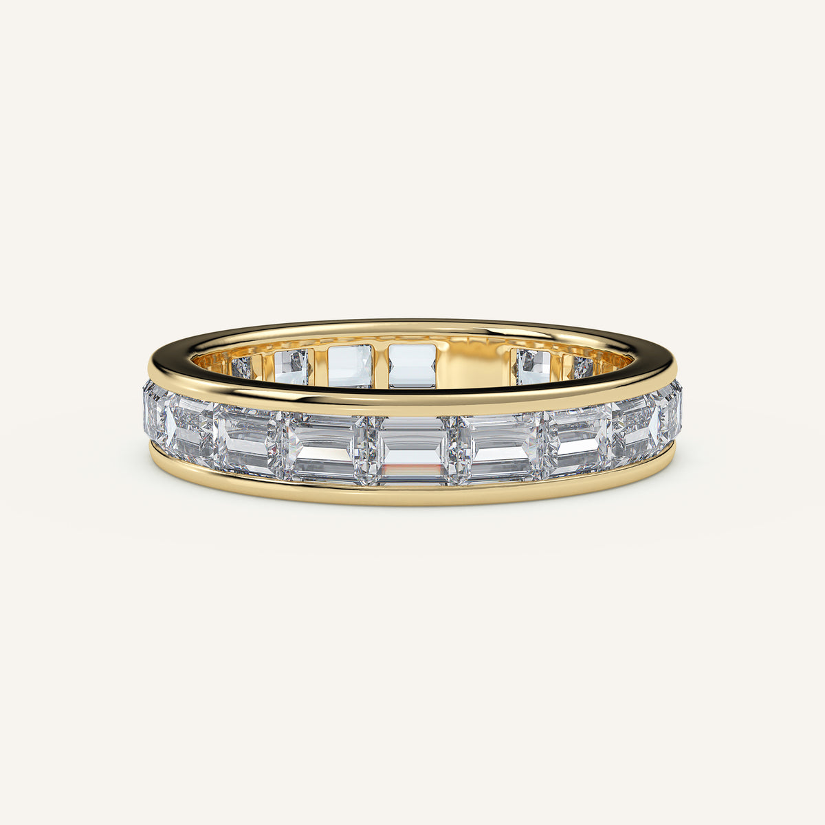 Channel-Set Baguette Wedding Band — 2.3 CTW in 14k Yellow Gold (view 1)