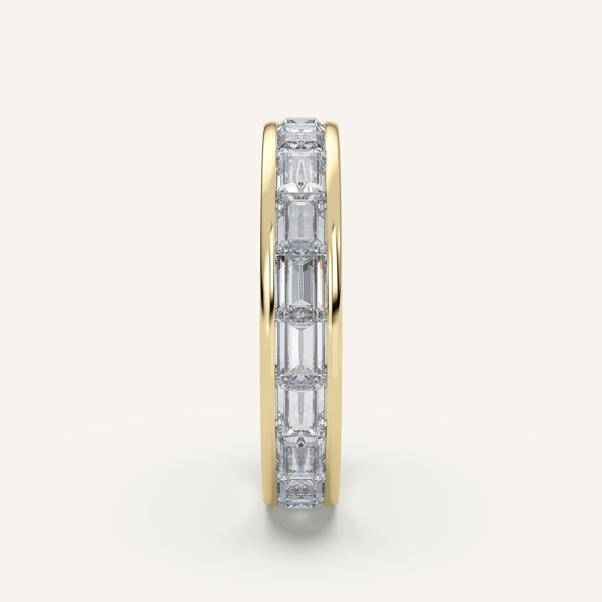 Channel-Set Baguette Wedding Band — 2.3 CTW in 14k Yellow Gold (view 3)