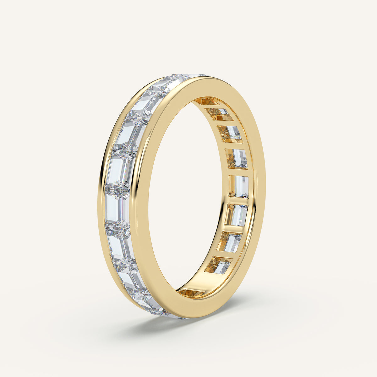Channel-Set Baguette Wedding Band — 2.3 CTW in 14k Yellow Gold (view 2)