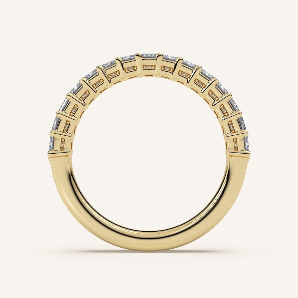 Emerald-Cut Diamond Half Eternity Band — 1 CTW in 14k Yellow Gold (view 4)