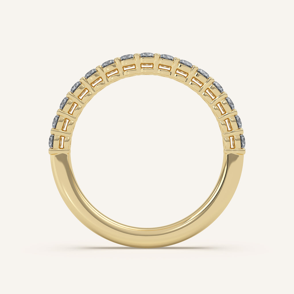 Pavé Diamond Half Eternity Band — 0.50 CTW in 14k Yellow Gold (view 4)