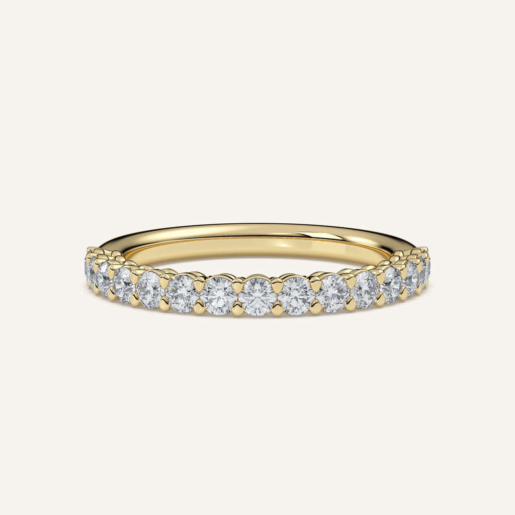 Pavé Diamond Half Eternity Band — 0.50 CTW in 14k Yellow Gold (view 1)
