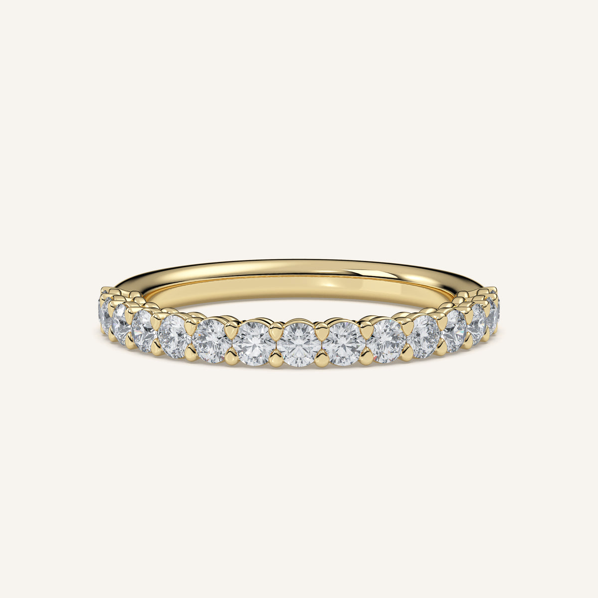 Pavé Diamond Half Eternity Band — 0.50 CTW in 14k Yellow Gold (view 1)