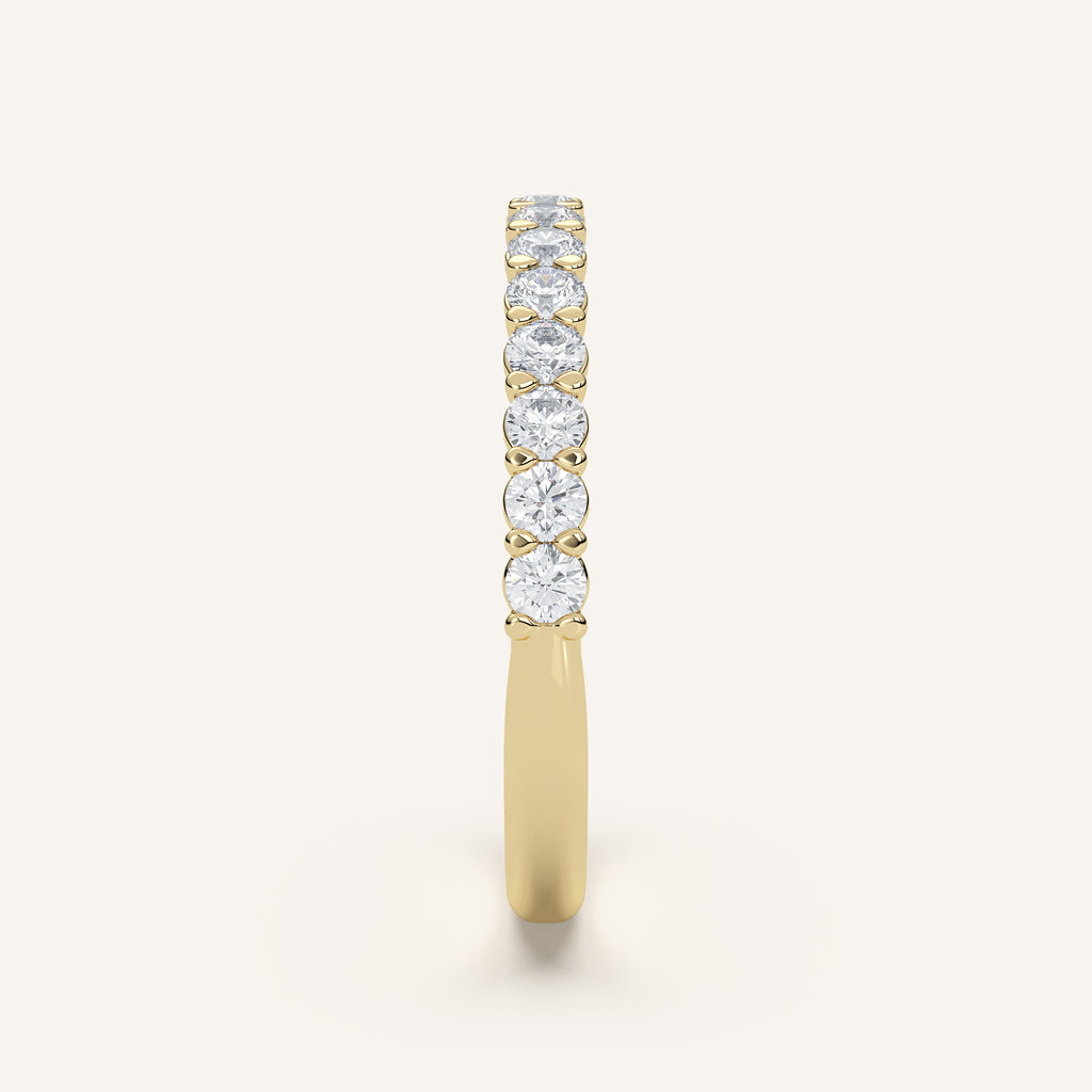 Pavé Diamond Half Eternity Band — 0.50 CTW in 14k Yellow Gold (view 3)