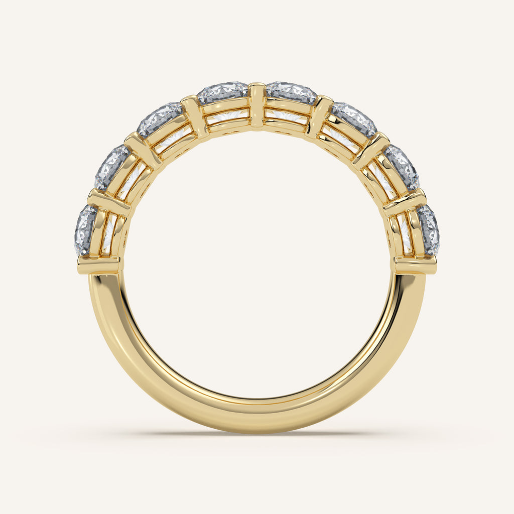 Pavé Diamond Half Eternity Band — 2 CTW in 14k Yellow Gold (view 4)