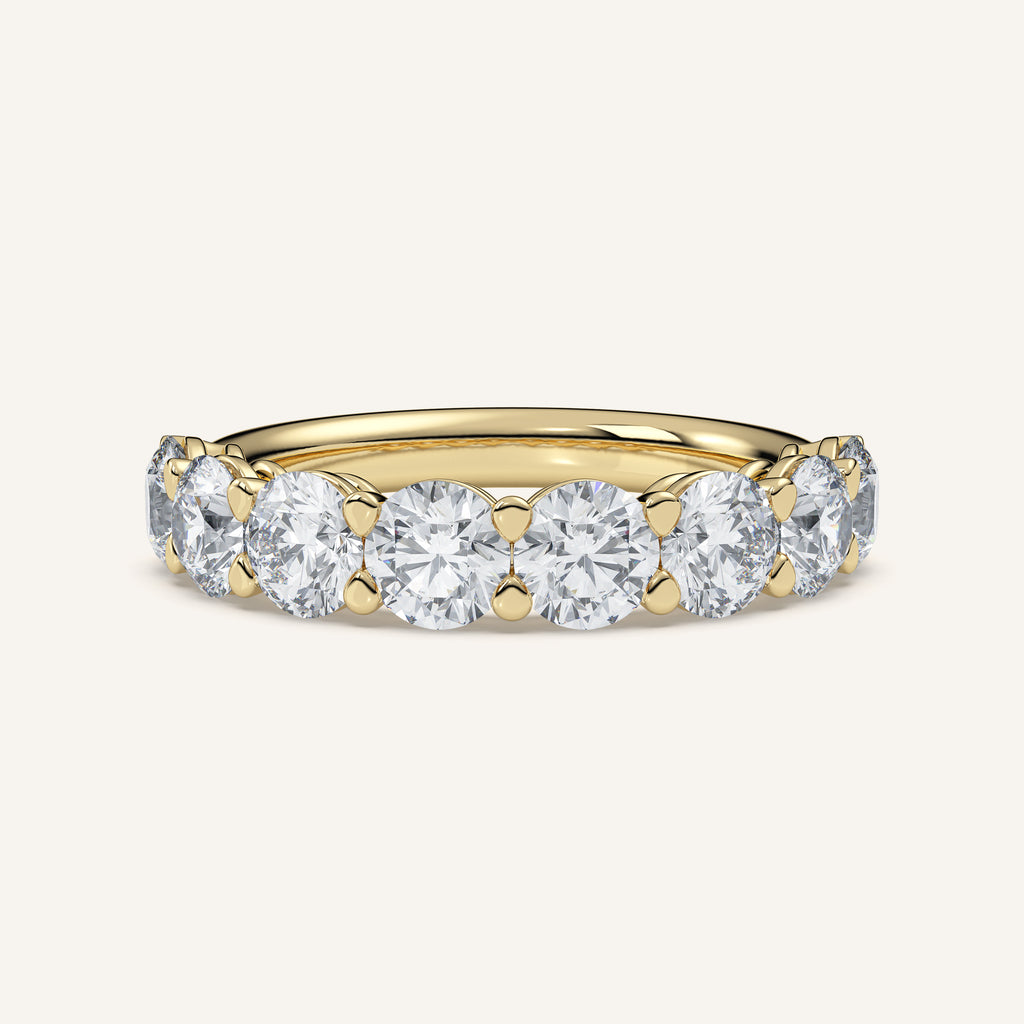 Pavé Diamond Half Eternity Band — 2 CTW in 14k Yellow Gold (view 1)