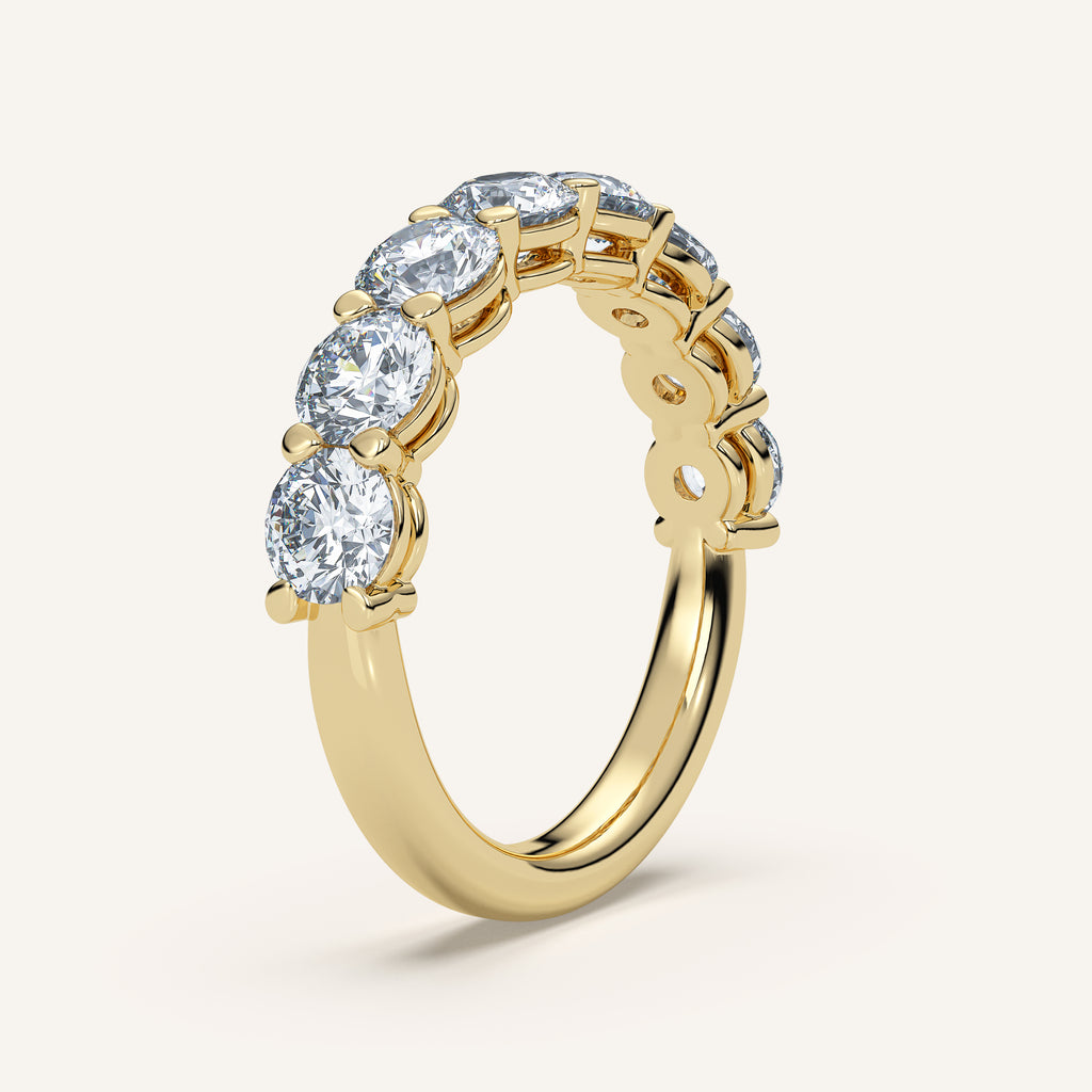 Pavé Diamond Half Eternity Band — 2 CTW in 14k Yellow Gold (view 2)