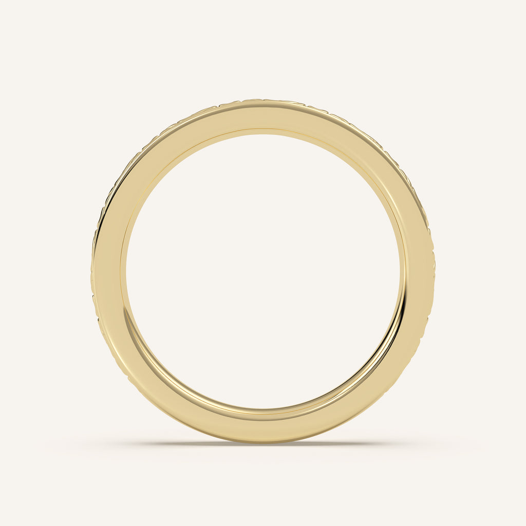 Scroll Engraved Wedding Band in 14k Yellow Gold (view 4)
