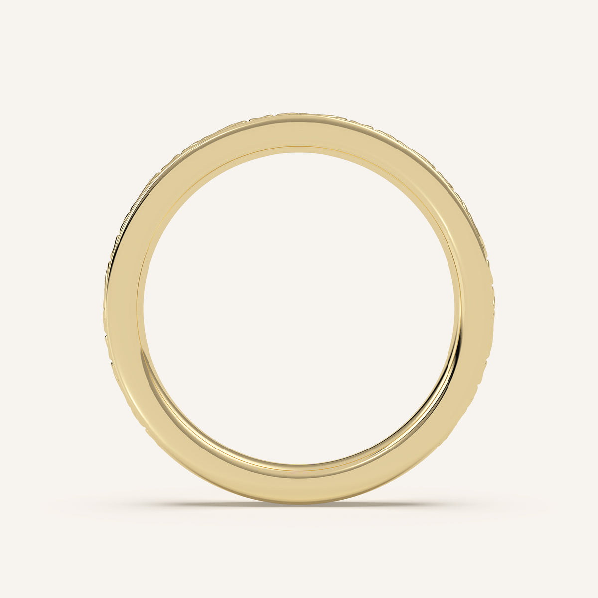 Scroll Engraved Wedding Band in 14k Yellow Gold (view 4)