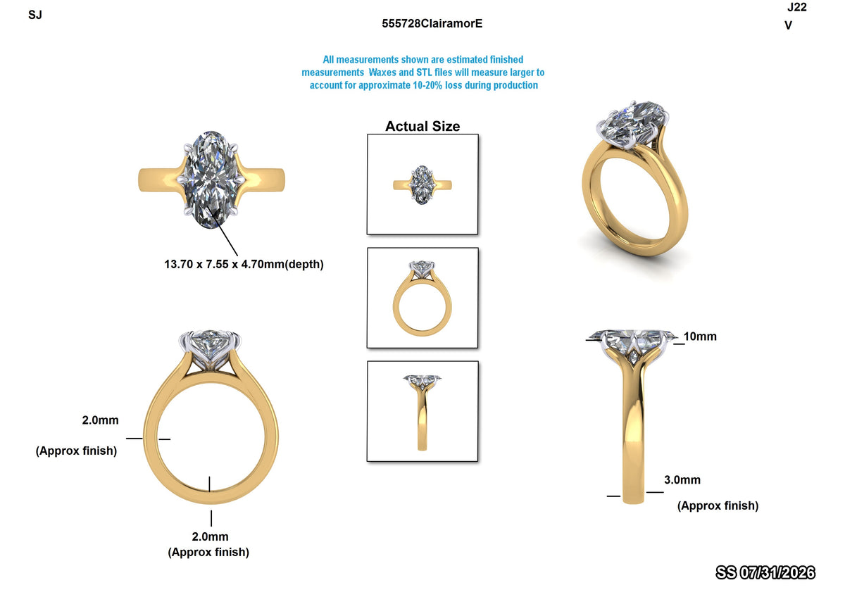 Meldryan H Custom Engagement Ring