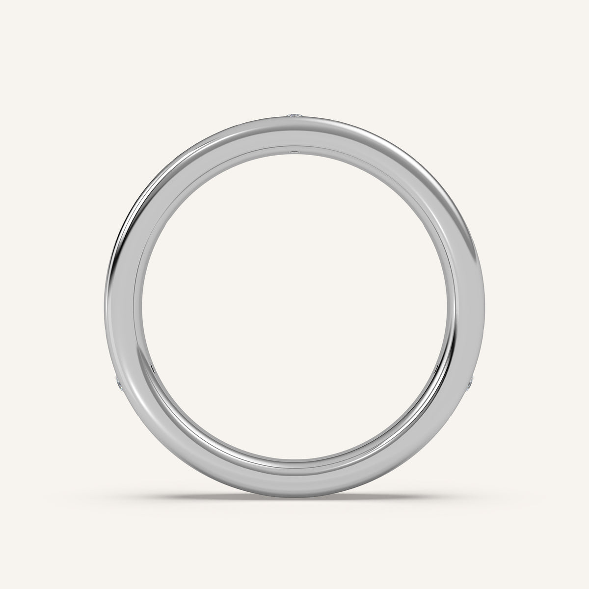 Celestial Wedding Band in 14k White Gold (view 4)