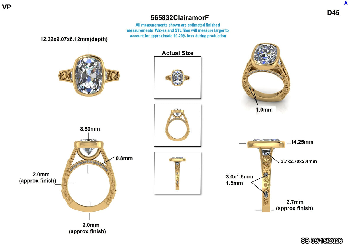 Izaiah R Custom Engagement Ring Design