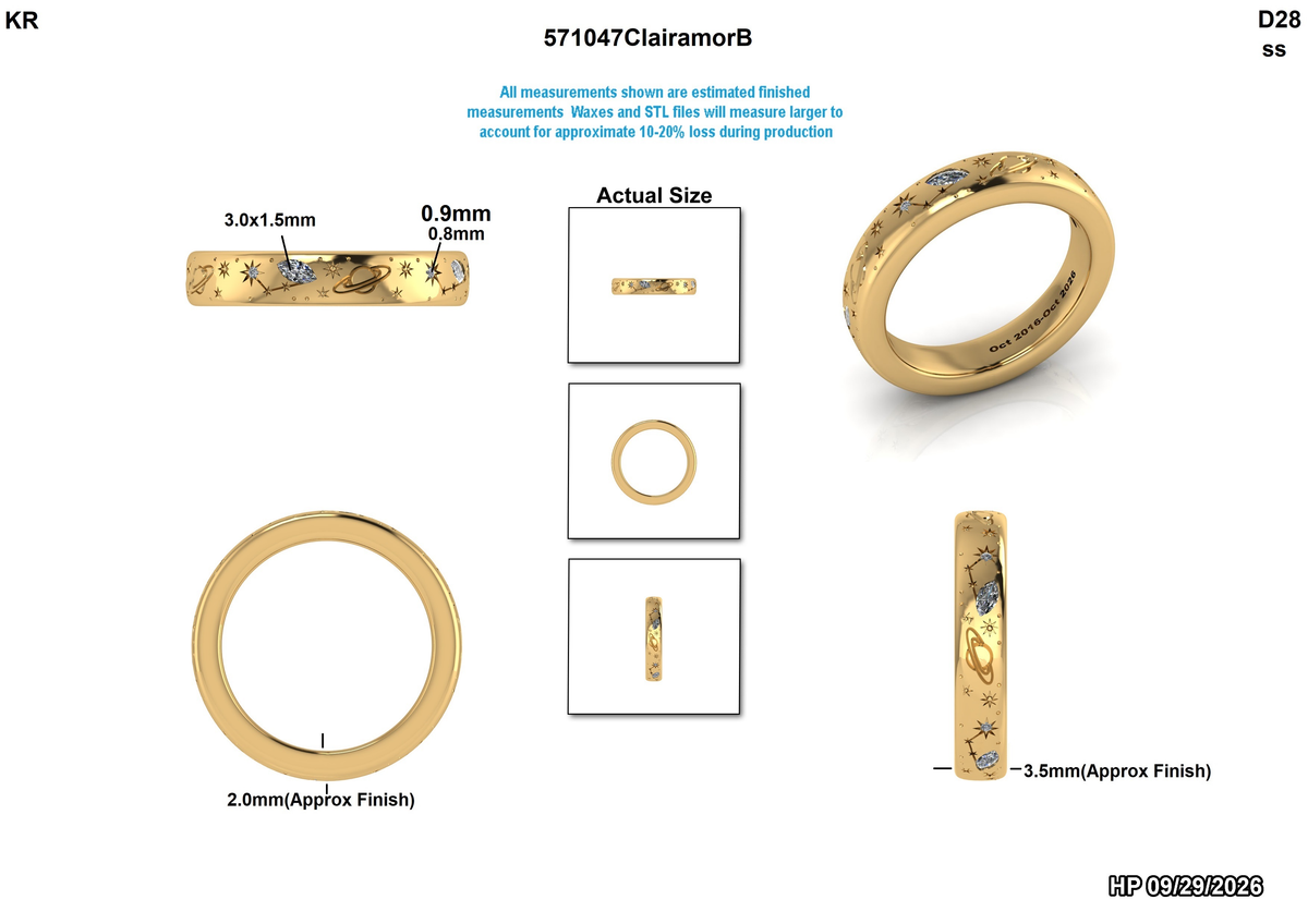 Max 's M Custom Wedding Band