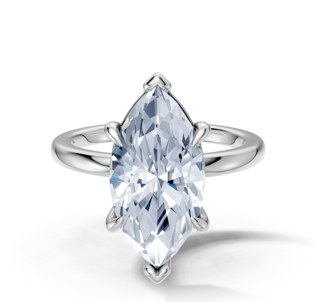 Image for Cabas Solitaire Engagement Ring | 14k White Gold